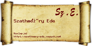 Szathmáry Ede névjegykártya