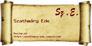 Szathmáry Ede névjegykártya